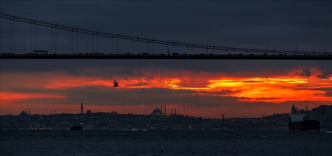 İstanbul'da gün batımı 