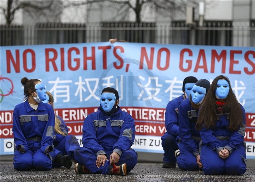 China's oppression policies against Uyghurs protested in Berlin
