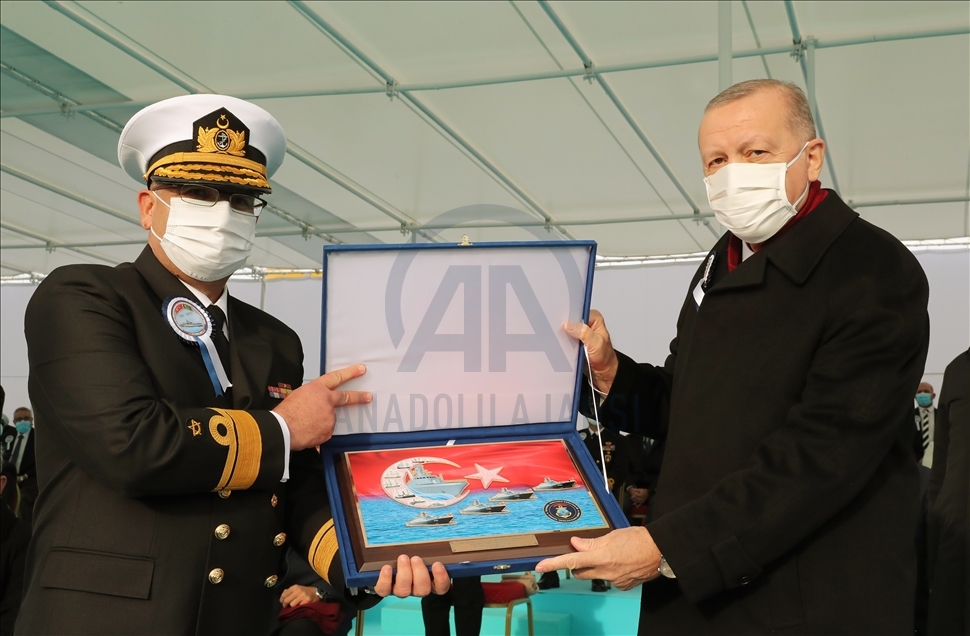 MİLGEM Projesi'nin 5'inci gemisi İstanbul (F-515) Fırkateyni'nin denize iniş töreni