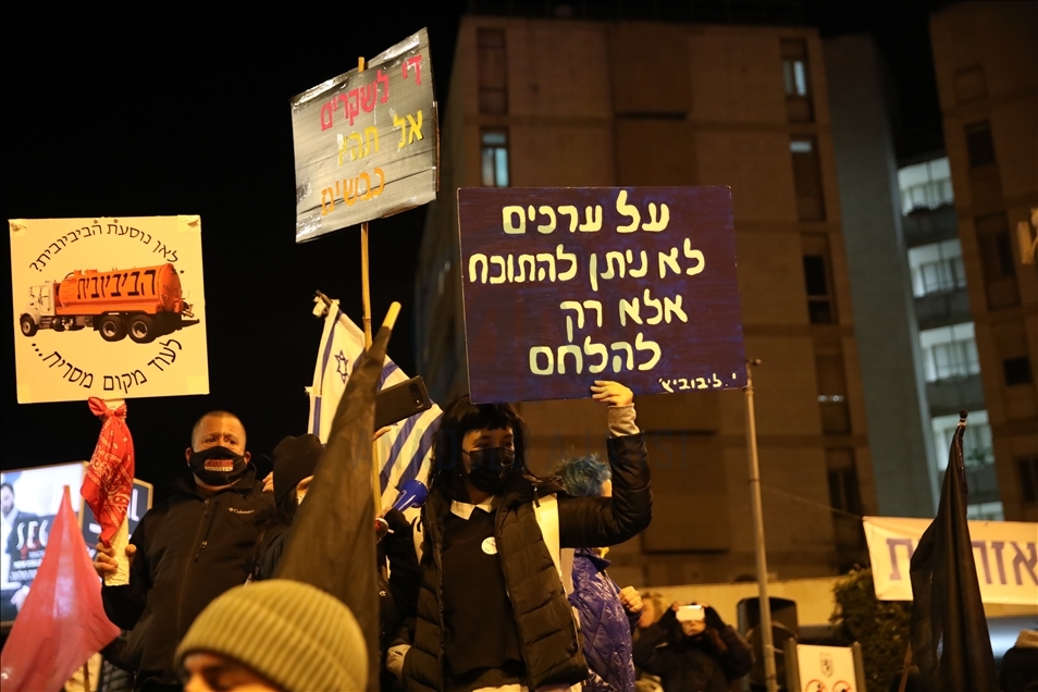   Kudüs'te Netanyahu karşıtı gösteriler sürüyor