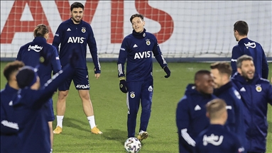 Mesut Ozil attends Fenerbahce training session