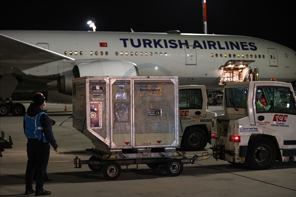 هواپیمای حامل محموله دوم واکسن کرونا‌ از چین وارد ترکیه شد