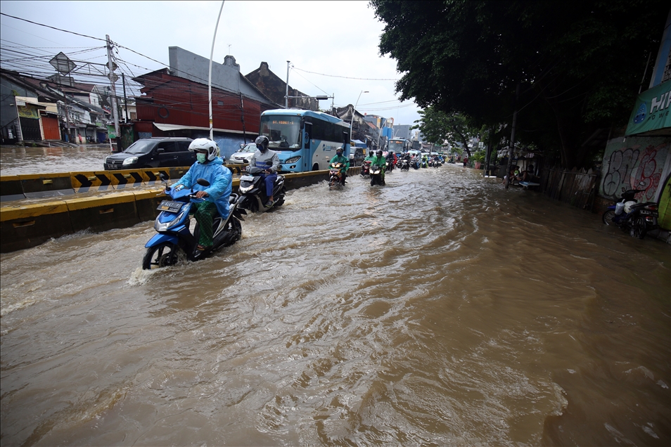 Akibat Hujan Semalaman Sebagian Wilayah Jakarta Banjir - Anadolu Ajansı