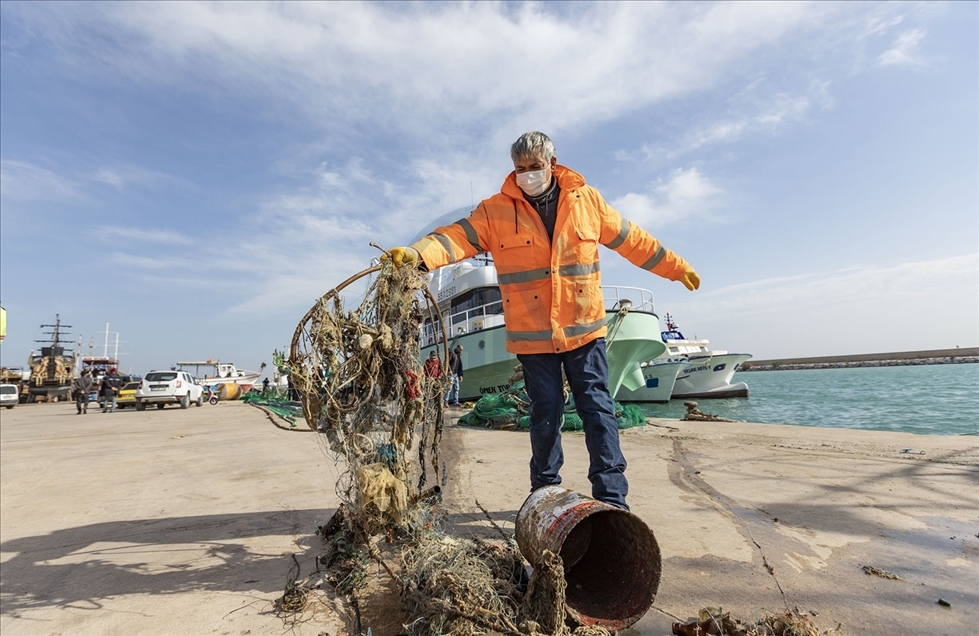 Mersin'de deniz dibi temizliği sırasında telef olmuş köpek balığı yavrusu bulundu