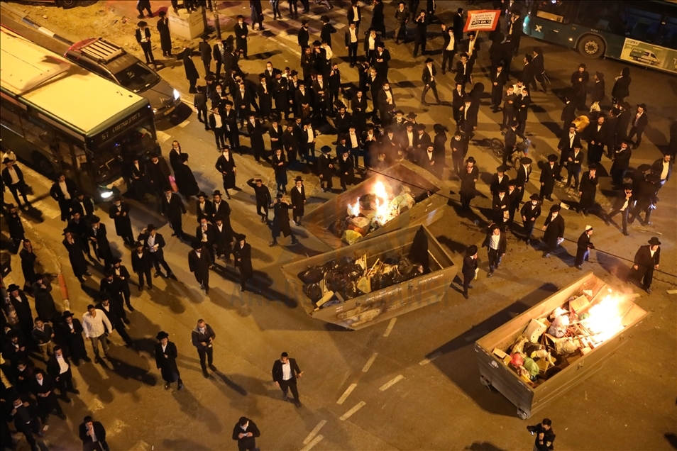 Ultra Orthodox Jews protest against COVID-19 restrictions