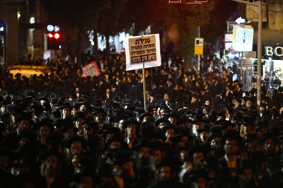 Ultra Orthodox Jews protest against COVID-19 restrictions