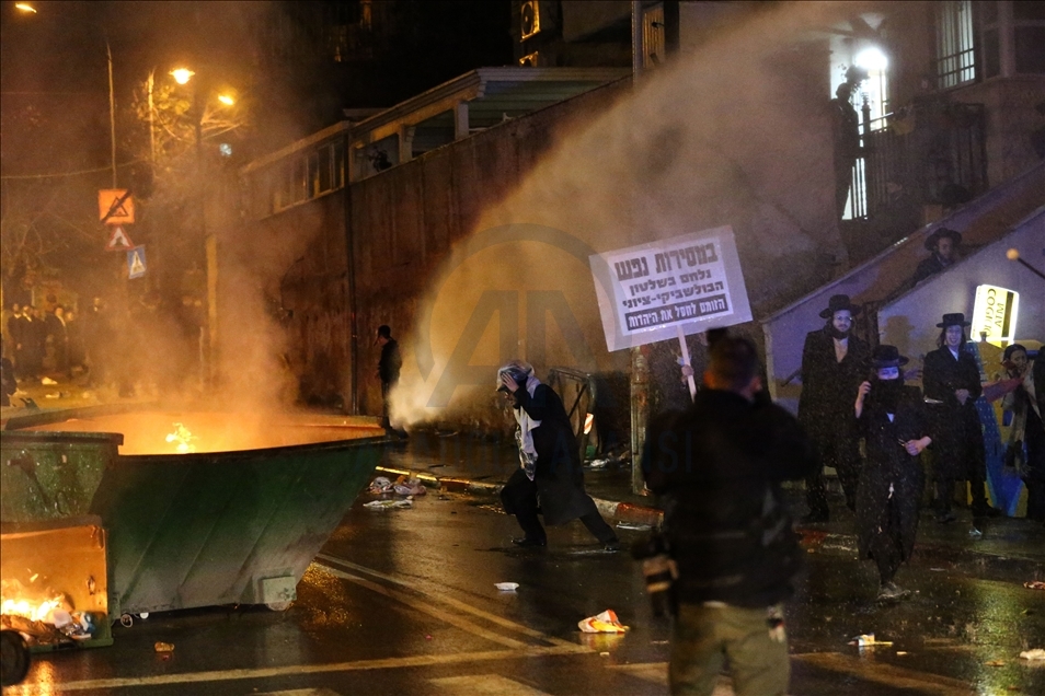 Ultra Orthodox Jews protest against COVID-19 restrictions