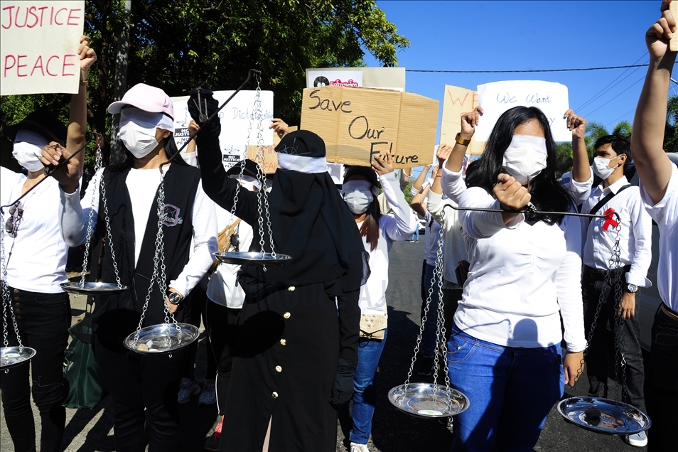 Protes anti-kudeta berlanjut di Myanmar