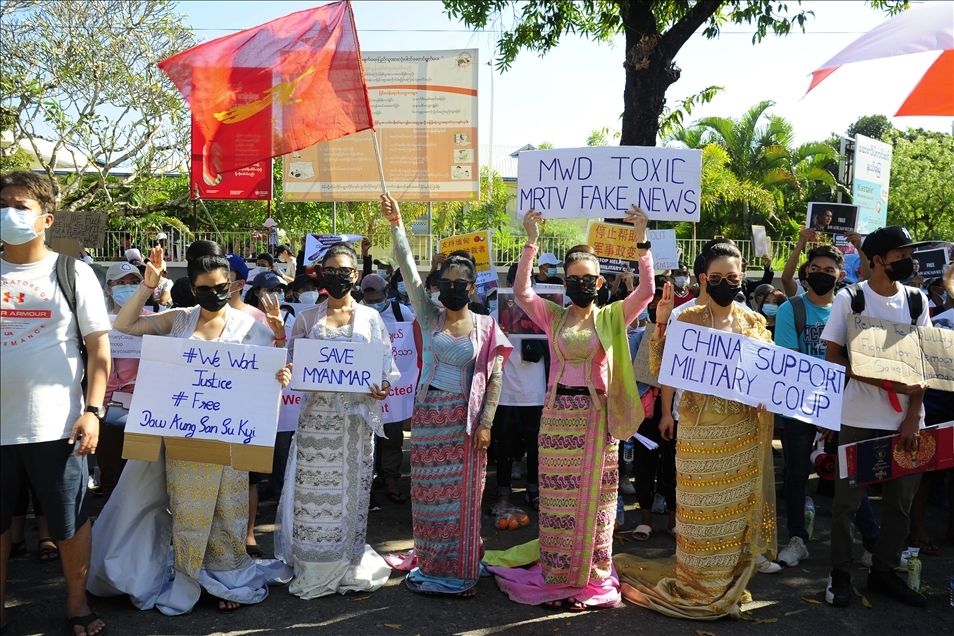 Protes anti-kudeta berlanjut di Myanmar