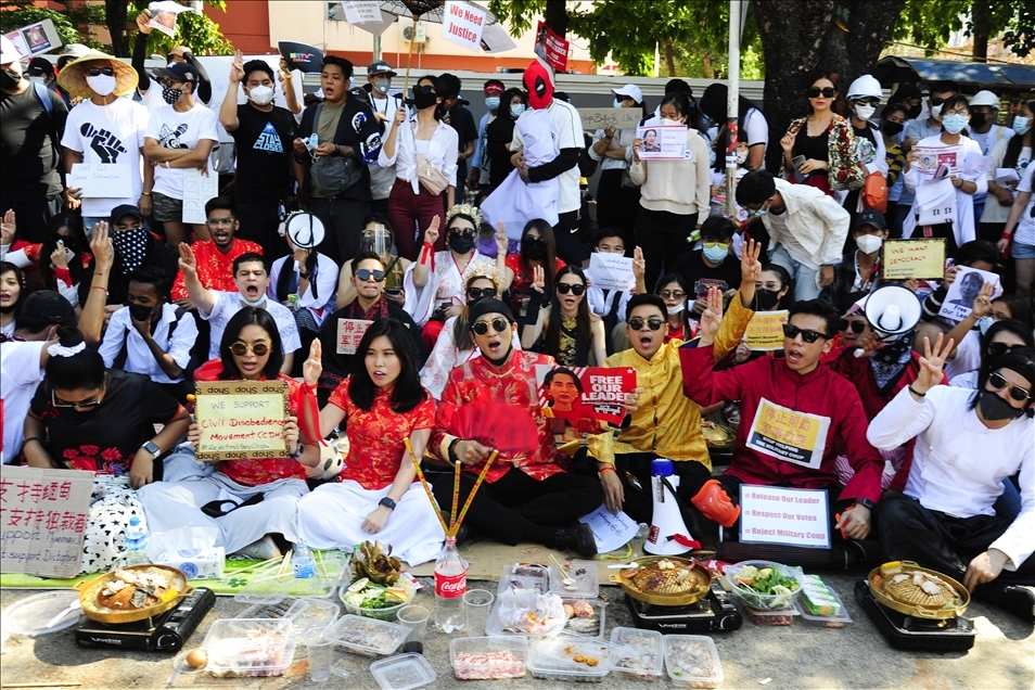 Protes anti-kudeta berlanjut di Myanmar