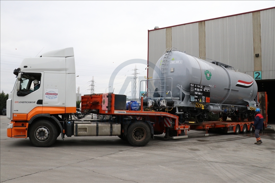 Irak'ın petrolünü taşıyacak vagonlar Kocaeli'den uğurladı