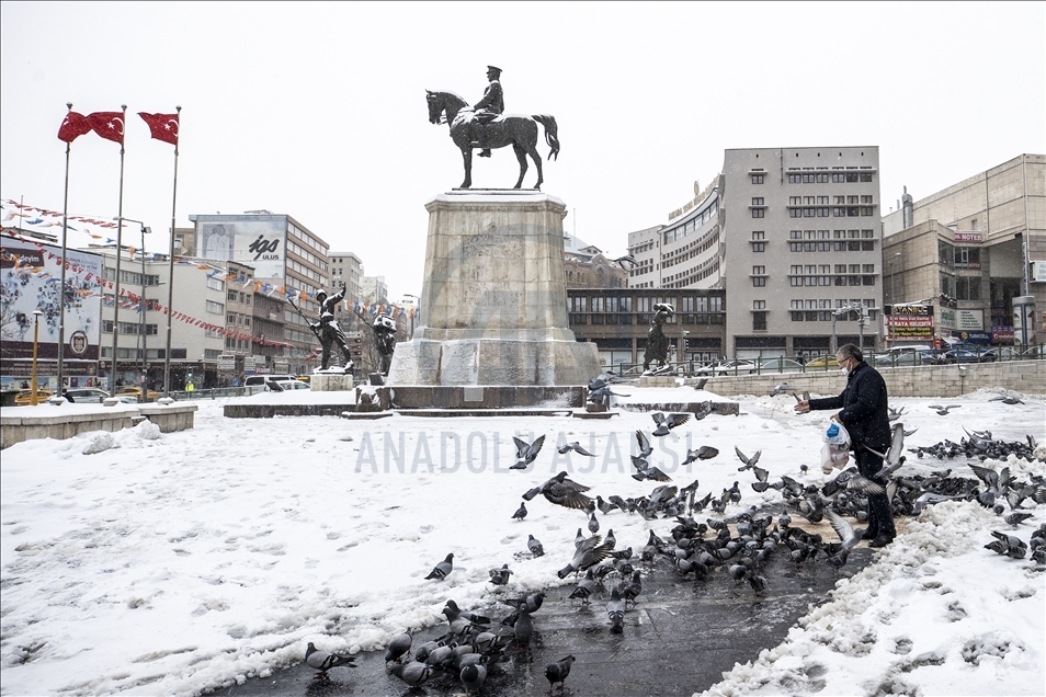 Snowfall in Ankara