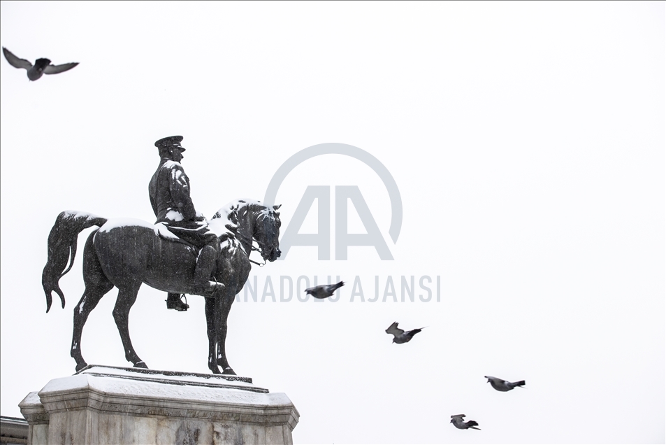 Snowfall in Ankara