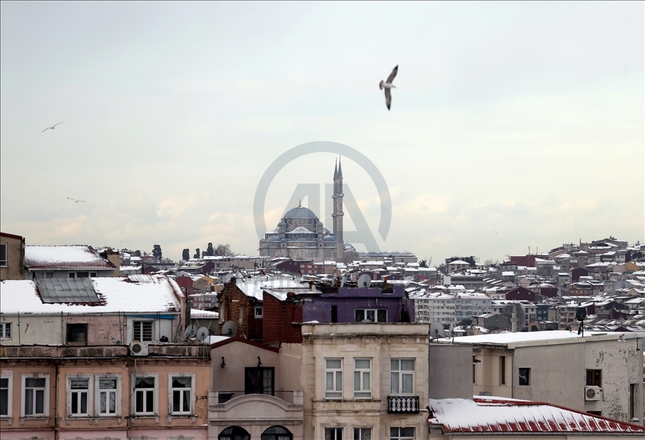 İstanbul'da soğuk ve karlı hava