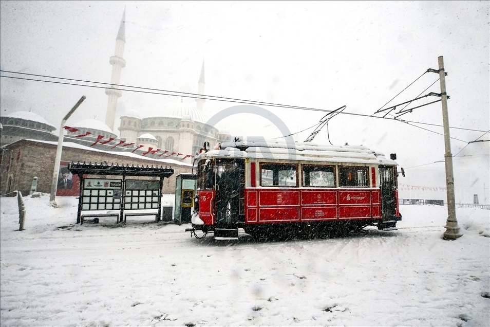 Snowfall in Istanbul