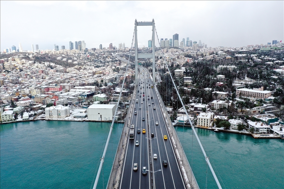 Snowfall in Istanbul