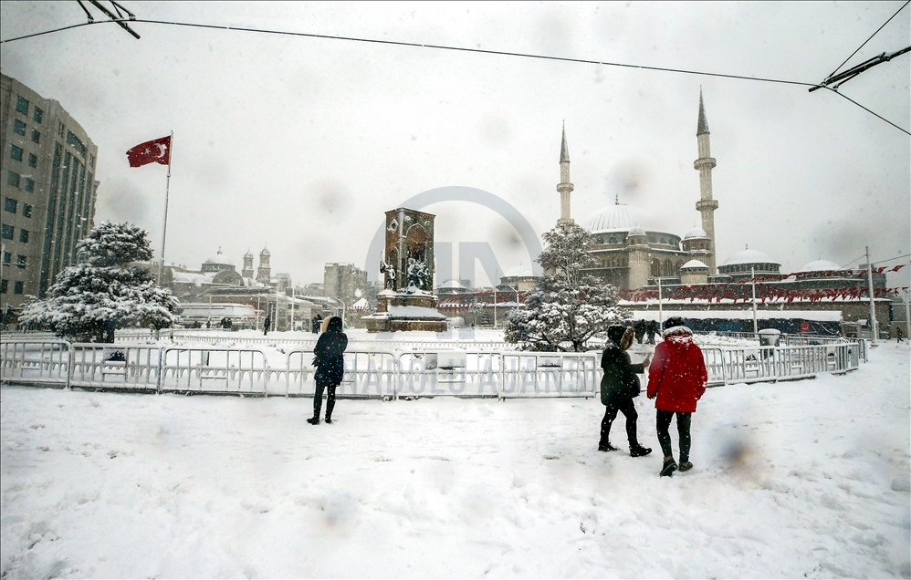 Snowfall in Istanbul