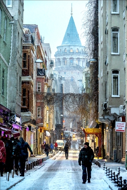 Snowfall in Istanbul