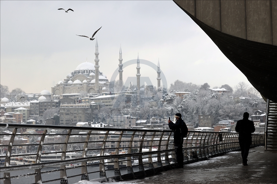 Snowfall in Istanbul
