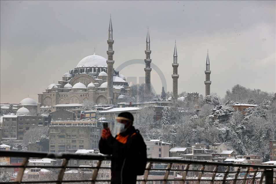 Snowfall in Istanbul