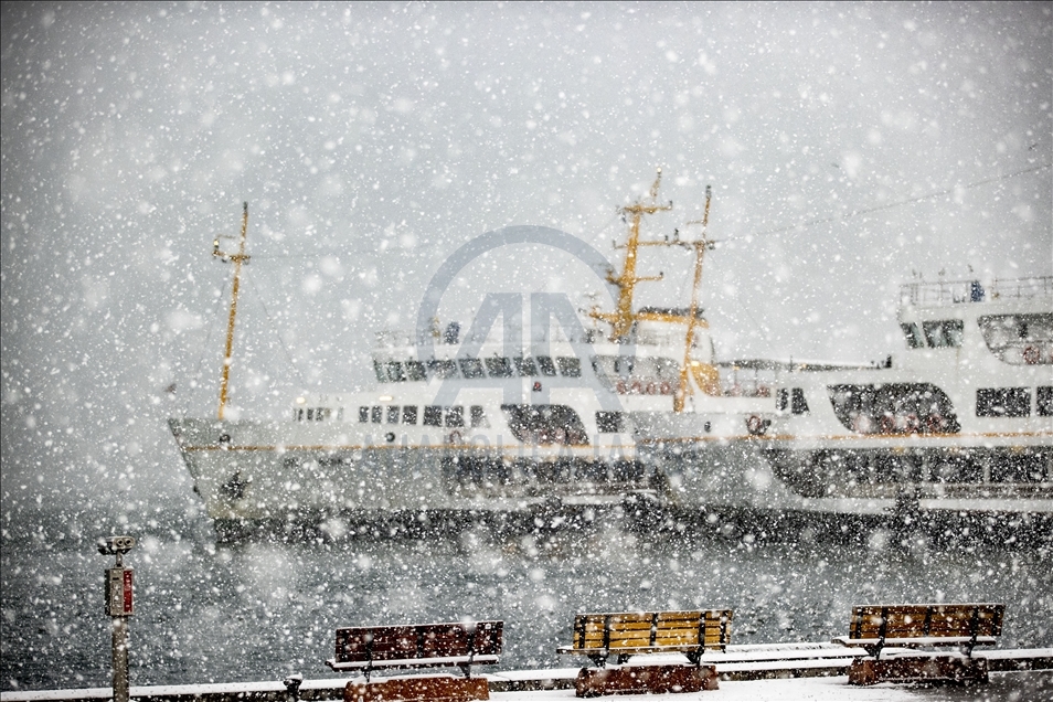 Snowfall in Istanbul
