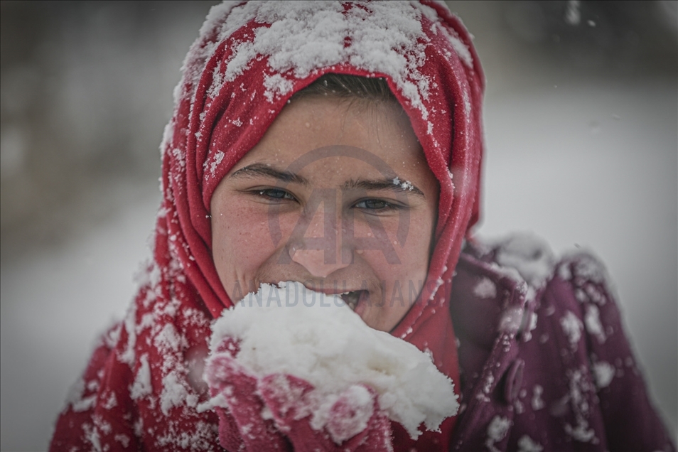 ادلب سوریه سفیدپوش شد