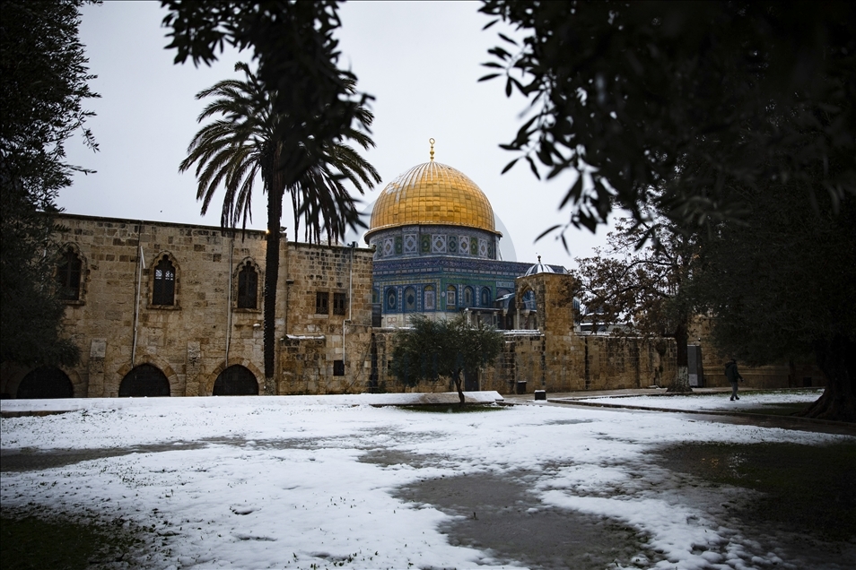 Jérusalem vêtue de blanc, sous la neige