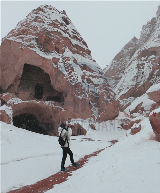 جلوه زیبای کلیسای جامع سلیمه کاپادوکیا در برف