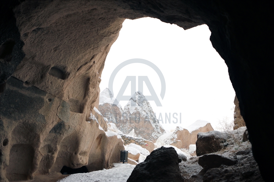 جلوه زیبای کلیسای جامع سلیمه کاپادوکیا در برف