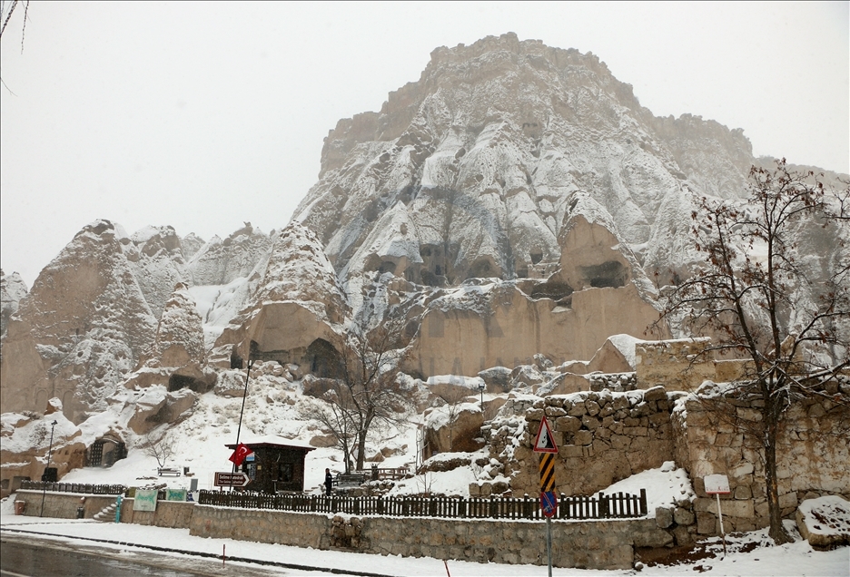 جلوه زیبای کلیسای جامع سلیمه کاپادوکیا در برف