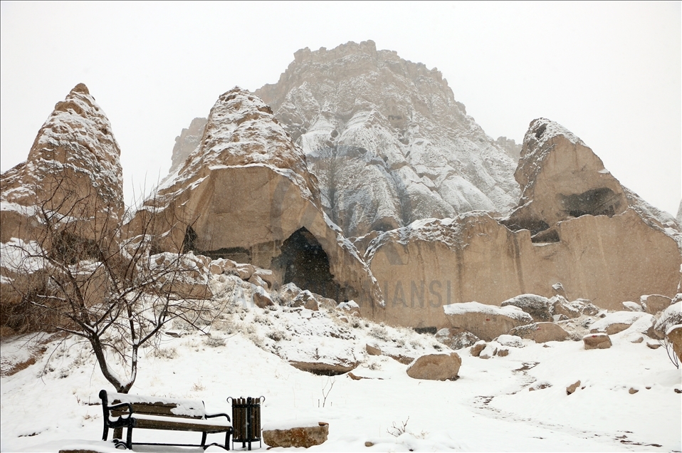 جلوه زیبای کلیسای جامع سلیمه کاپادوکیا در برف