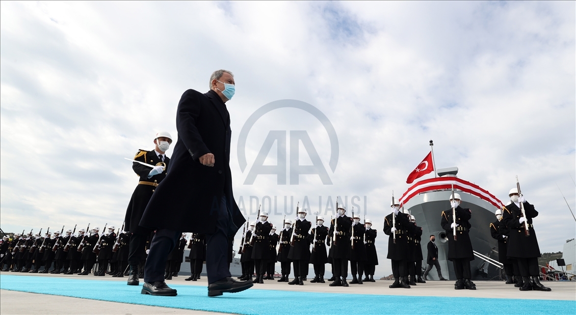 Milli Savunma Bakanı Akar, 2. Korvet Filotillası Komodorluğu Sancak Tevcih Töreni'ne katıldı