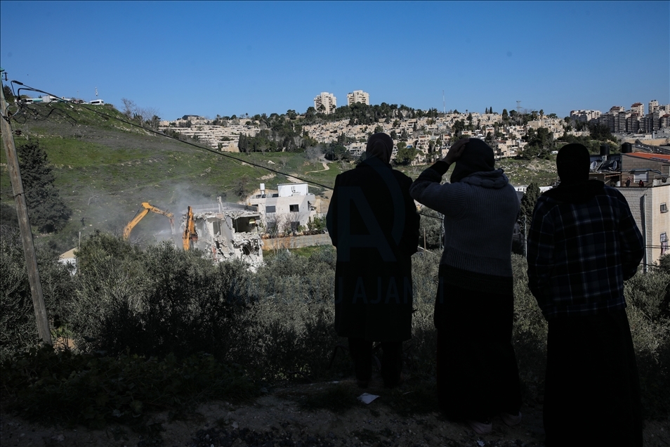 İsrail güçleri Mescid-i Aksa Koruma Müdürü’nün Kudüs’teki evini yıktı