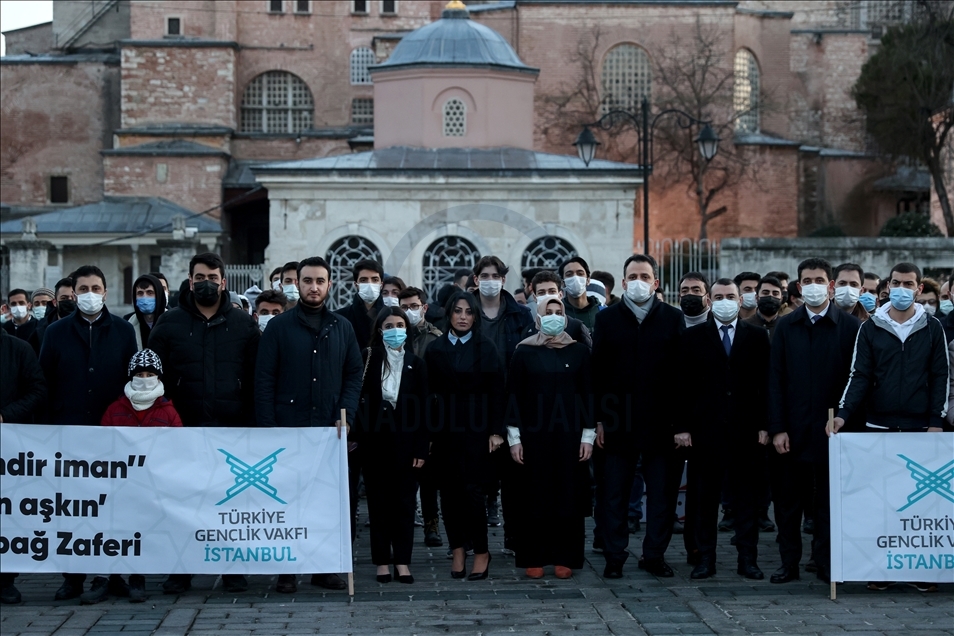 Перед мечетью «Айя-София» прошла акция в память о жертвах Ходжалинской резни