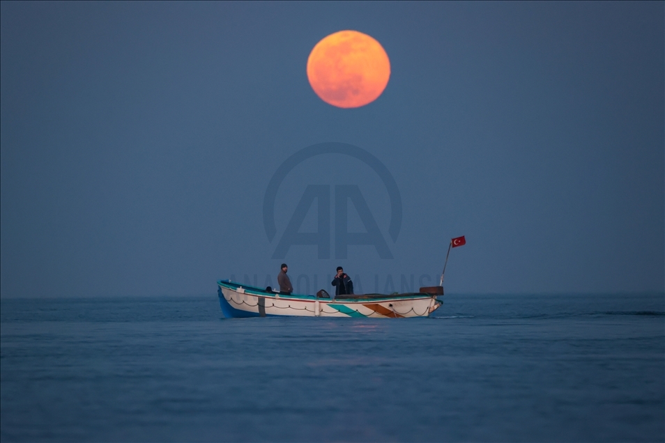 Fishing in the moonlight in Turkey's Van