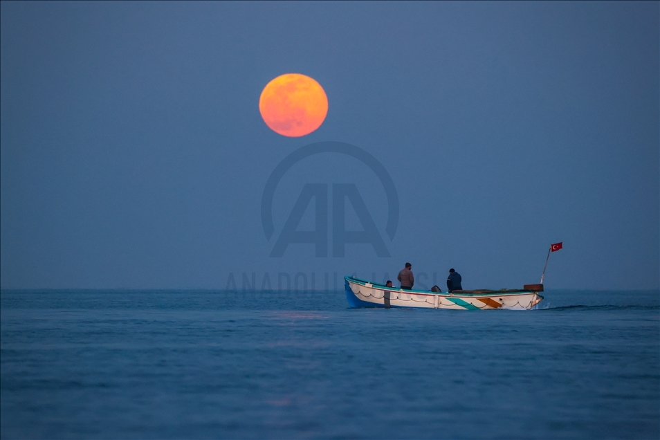 Fishing in the moonlight in Turkey's Van