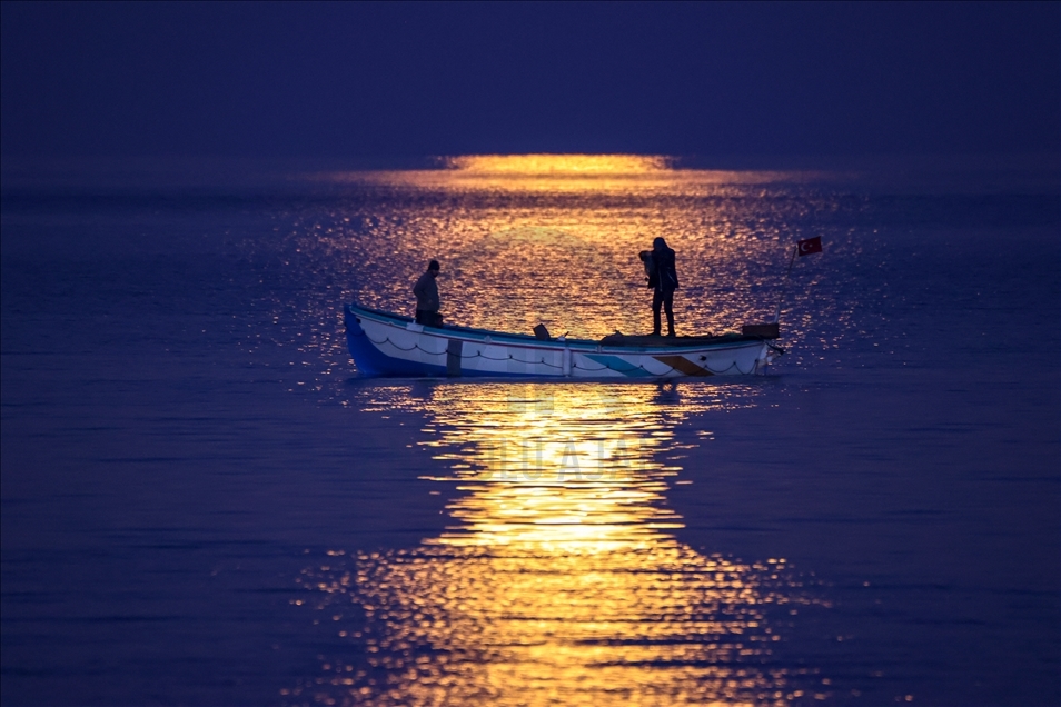 Fishing in the moonlight in Turkey's Van