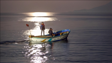 Fishing in the moonlight in Turkey's Van