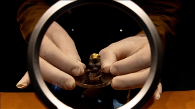 The 3,500-year-old "Sun Goddess of Arinna" displayed in Izmir