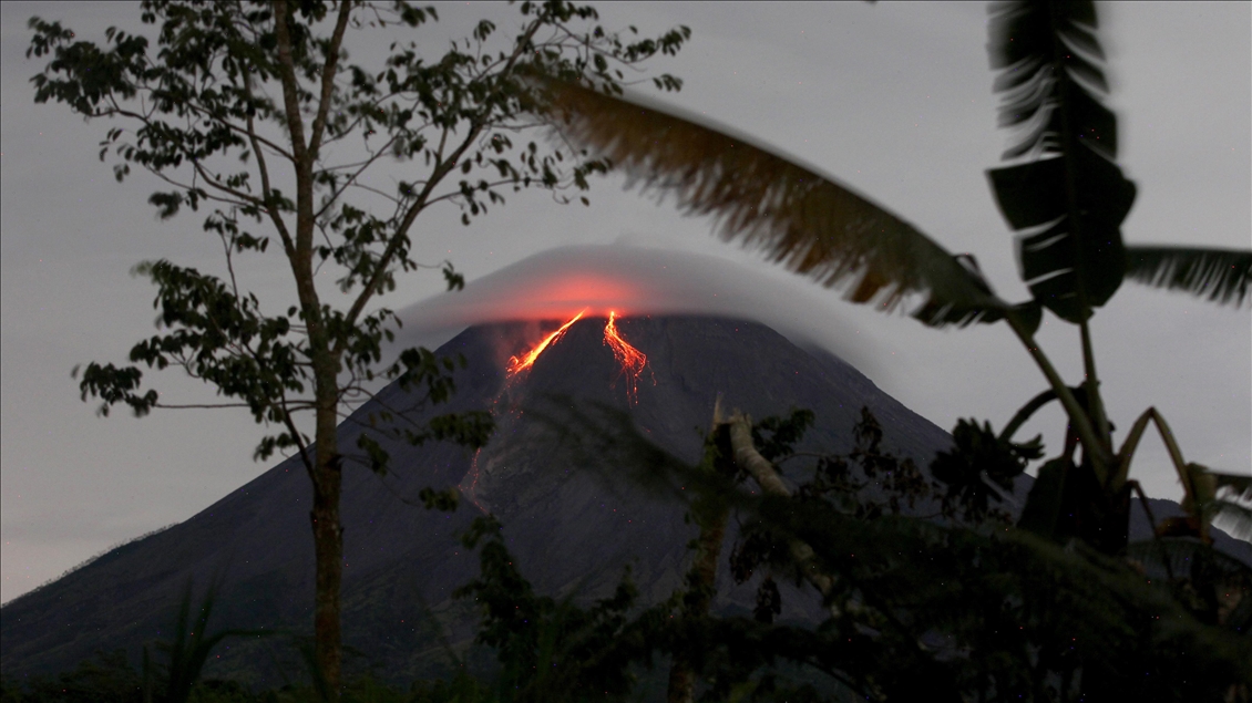 Mount Merapi volcanic activity in Indonesia