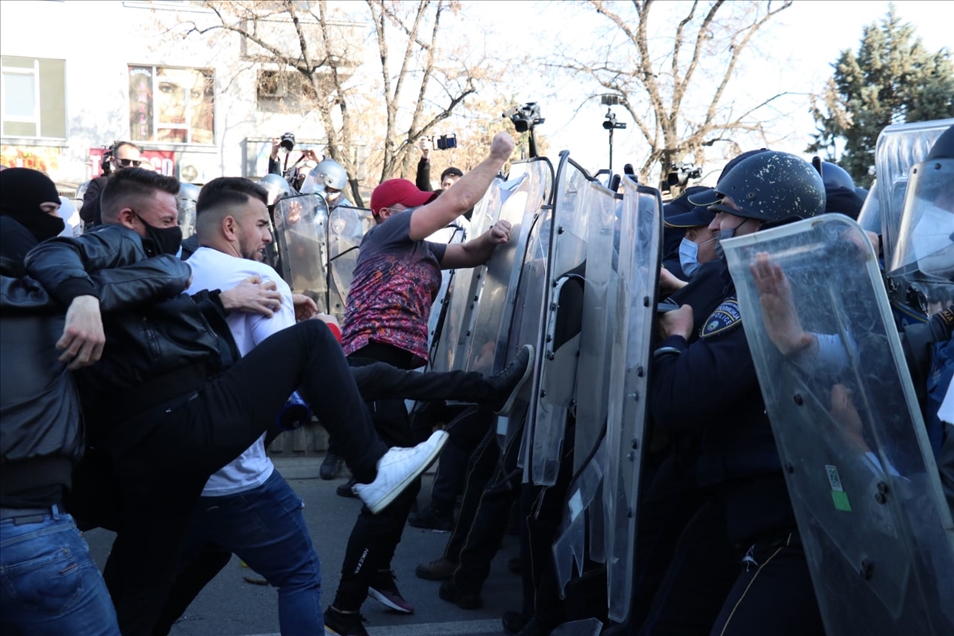 Kuzey Makedonya'da Monstrum Davası'nın kararı protesto edildi