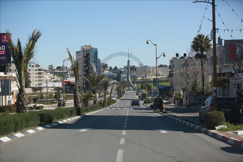Batı Şeria’nın Ramallah kentinde Kovid-19 tedbirleri