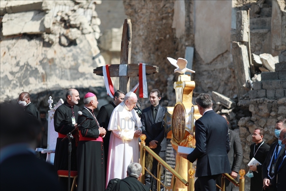 Katoliklerin ruhani lideri Papa Franciscus'un Musul ziyareti