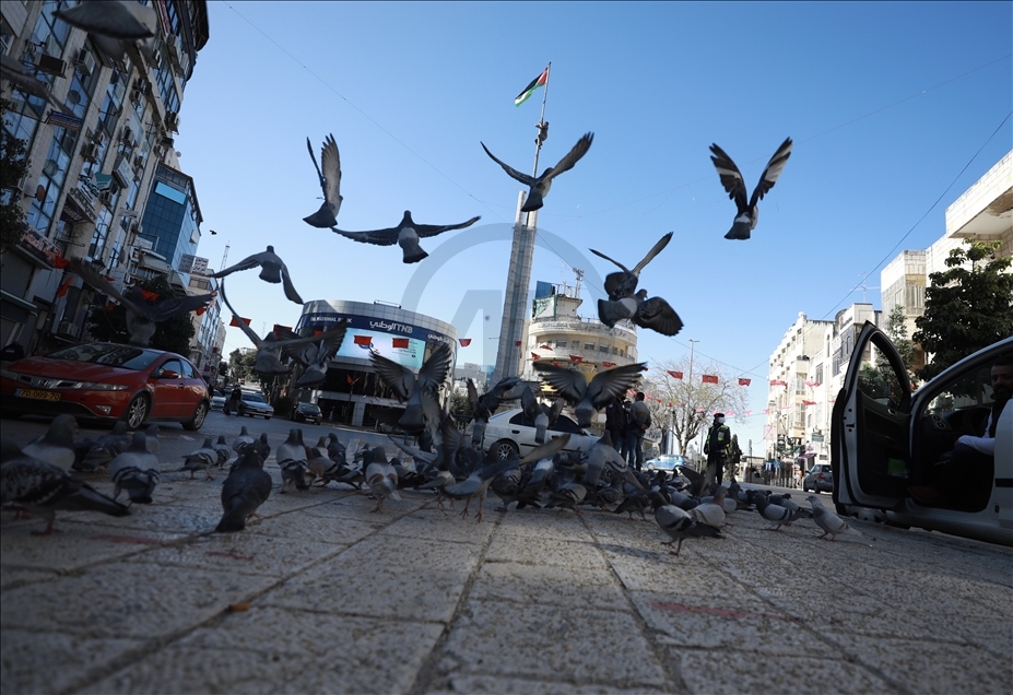 Batı Şeria’nın Ramallah kentinde Kovid-19 tedbirleri