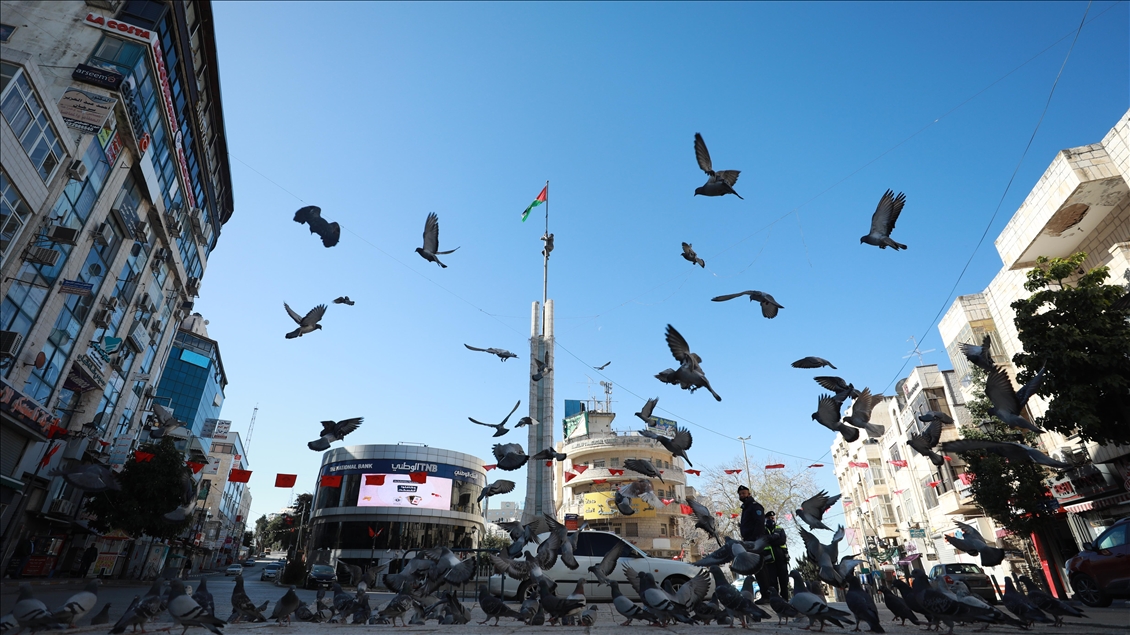 Batı Şeria’nın Ramallah kentinde Kovid-19 tedbirleri