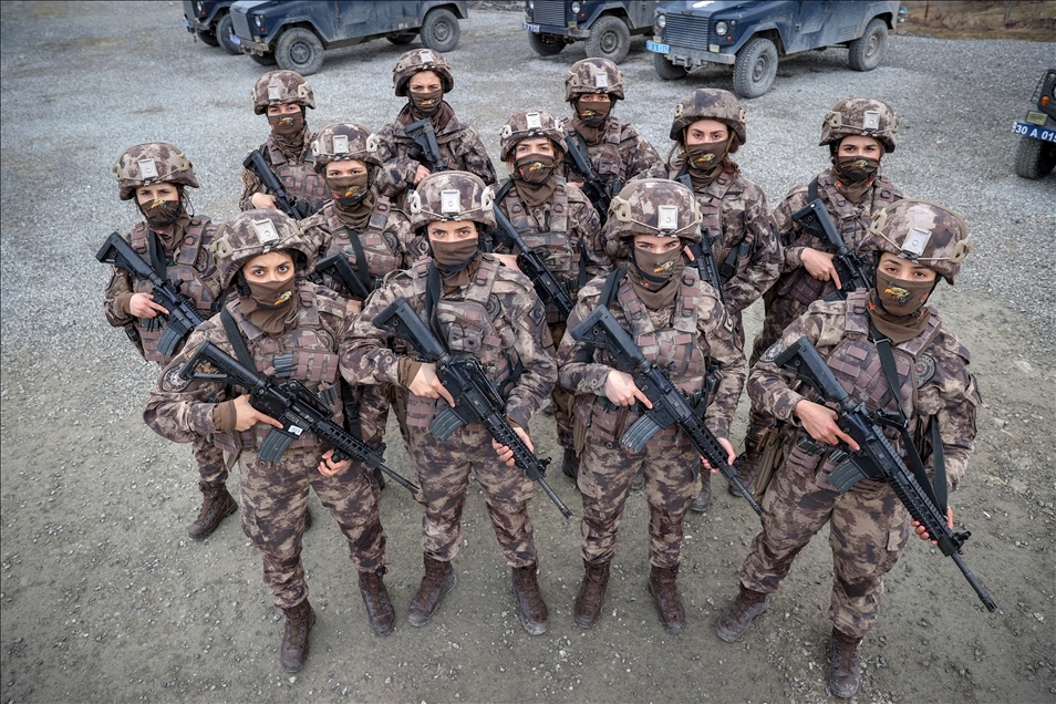 Female members of Turkish Police Special Operation team