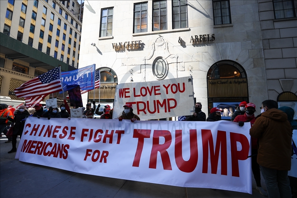 New York'da Donald Trump'a destek gösterisi