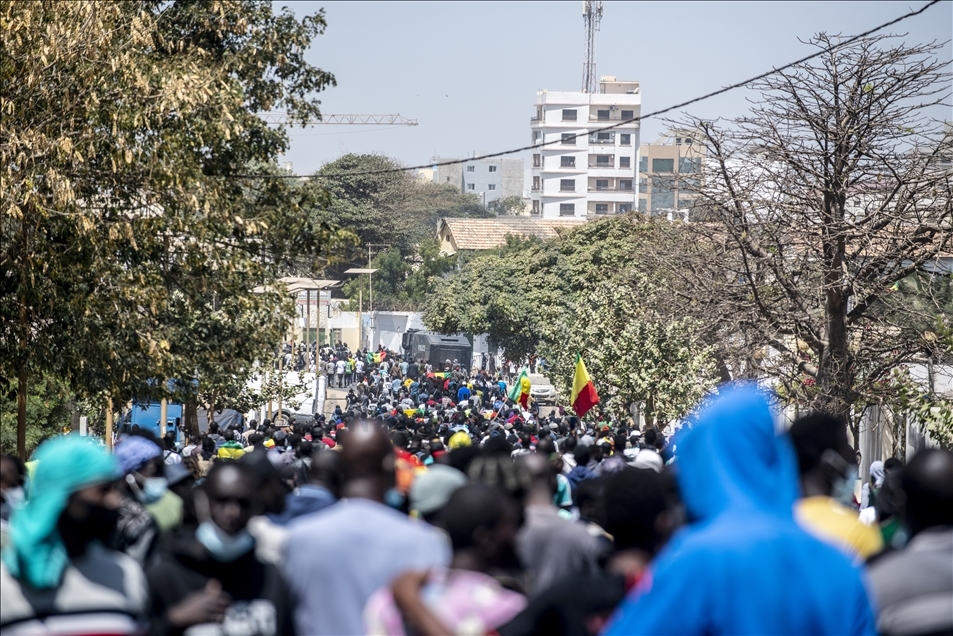 Senegalese demonstrate in support of opposition leader Ousmane Sonko