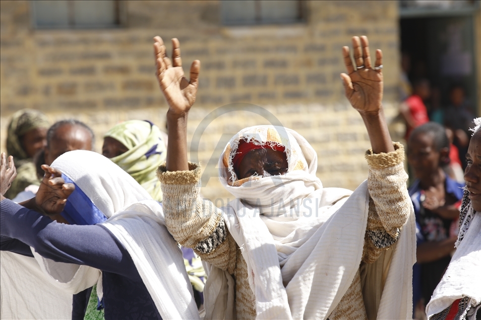 Tigray people stage a protest against the government 