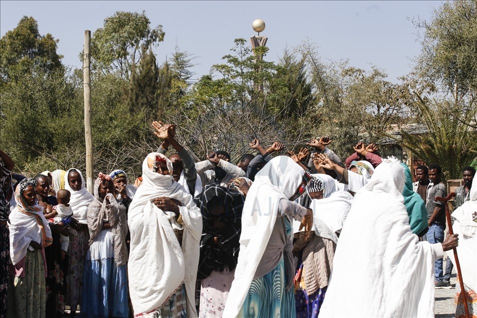 Tigray people stage a protest against the government 